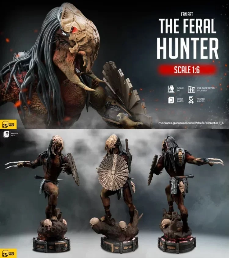 mors arca – prey – feral hunter - 3D model for printing | AssetsFree.com