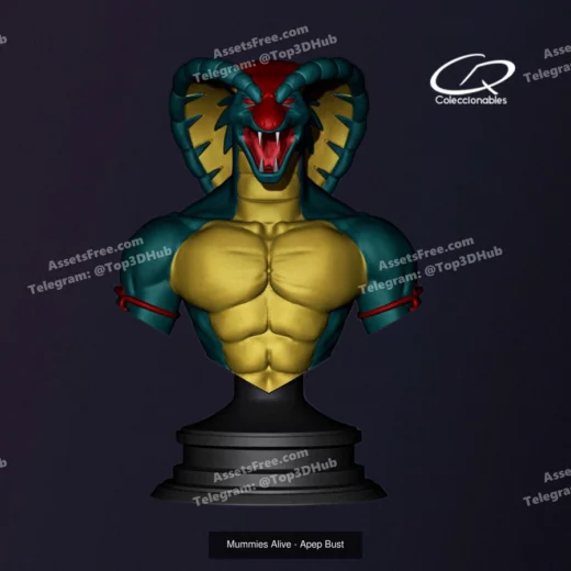 mummies alive – apep bust - 3D model for printing | AssetsFree.com