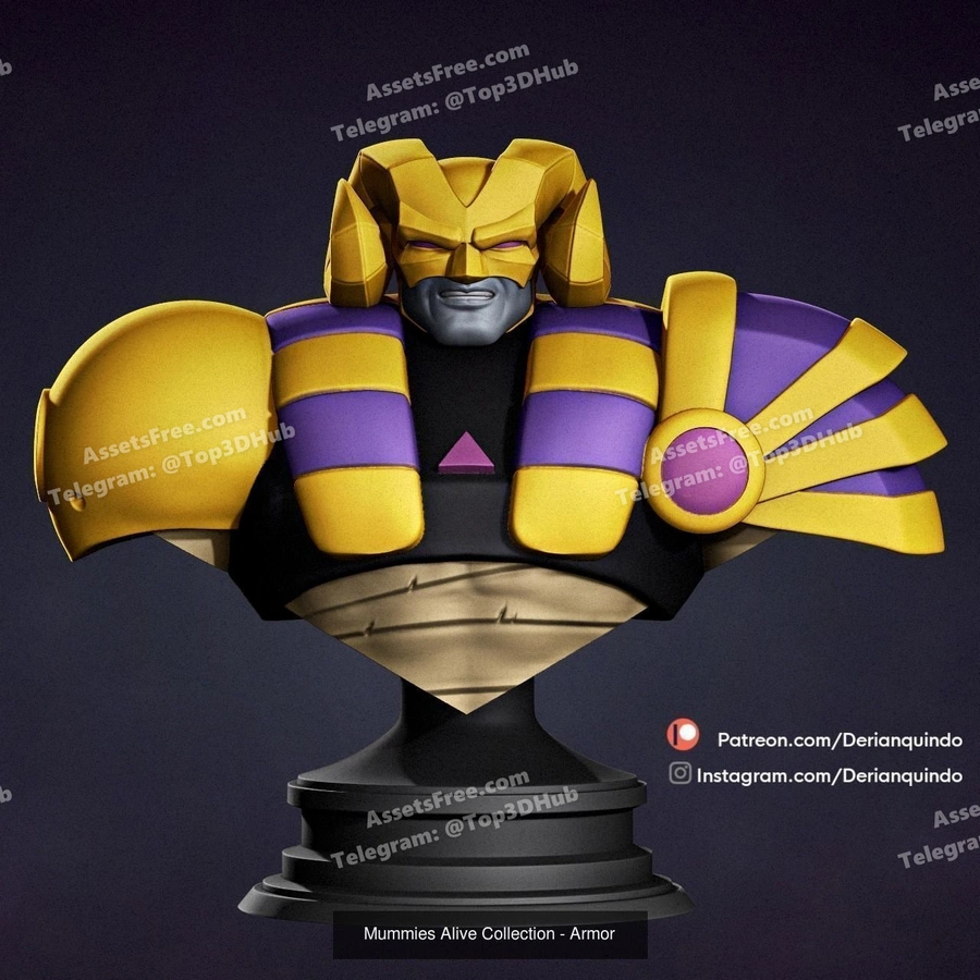 mummies alive – armor bust – STL 3D Print Model | AssetsFree.com mummies alive – armor bust - 3D model for printing | AssetsFree.com