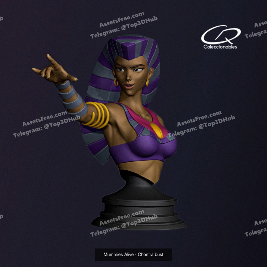 mummies alive – chontra bust - 3D model for printing | AssetsFree.com
