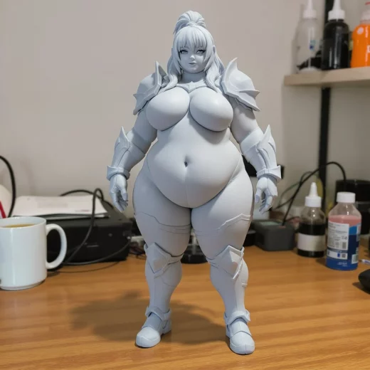 nebula4444 – plus size anime warrior girl - 3D model for printing | AssetsFree.com