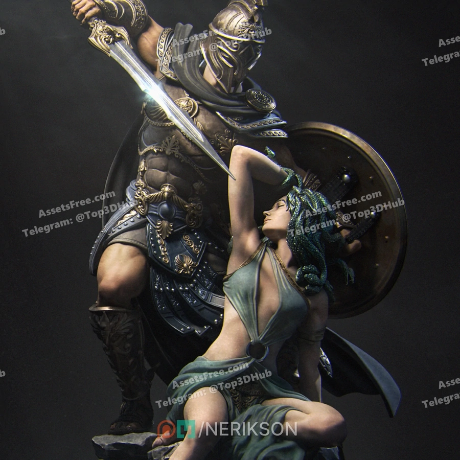 nerikson – medusa and perseus - 3D model for printing | AssetsFree.com