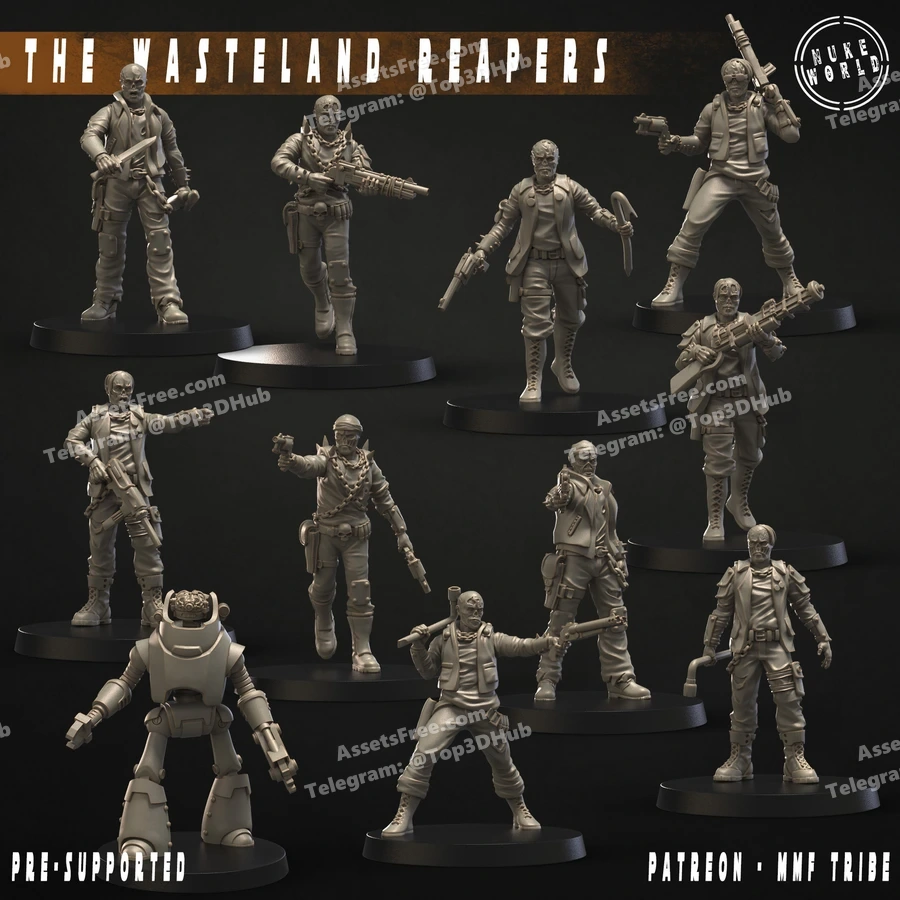 nuke world – the wasteland reapers – STL 3D Print Model | AssetsFree.com nuke world – the wasteland reapers - 3D model for printing | AssetsFree.com