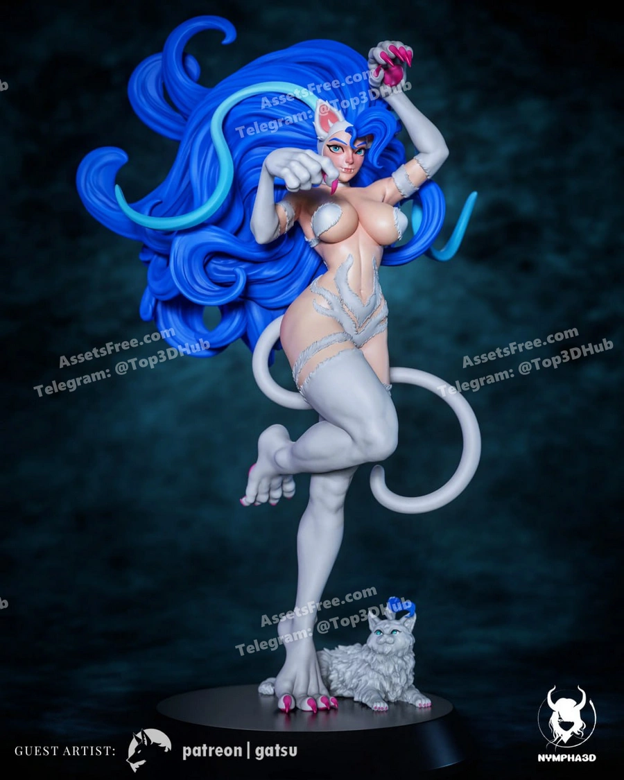 nympha 3d – darkstalkers – felicia – STL 3D Print Model | AssetsFree.com nympha 3d – darkstalkers – felicia - 3D model for printing | AssetsFree.com