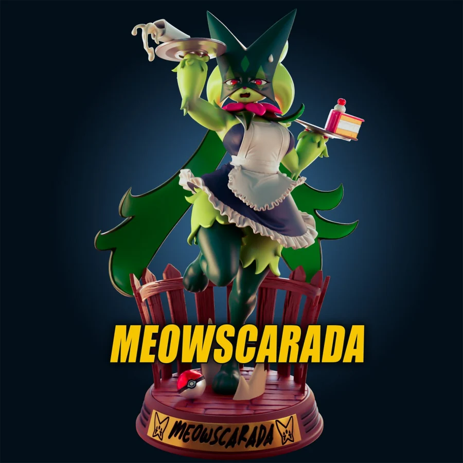officer-rhu – pokemon – meowscarada maid - 3D model for printing | AssetsFree.com
