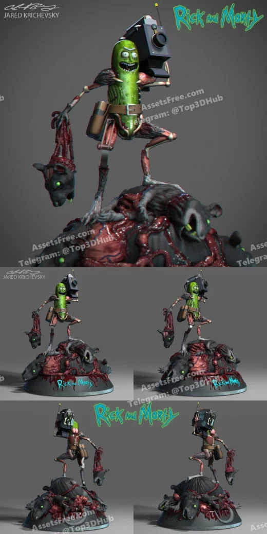 picklerick final - 3D model for printing | AssetsFree.com