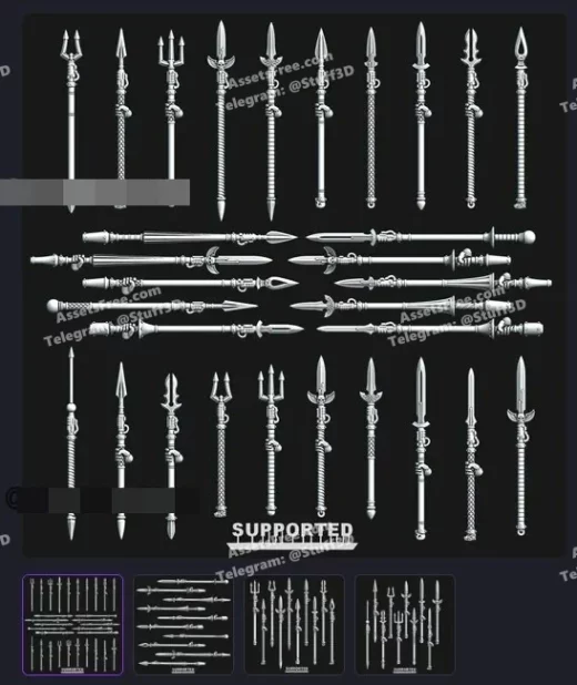 power spears n lances1 - 3D model for printing | AssetsFree.com