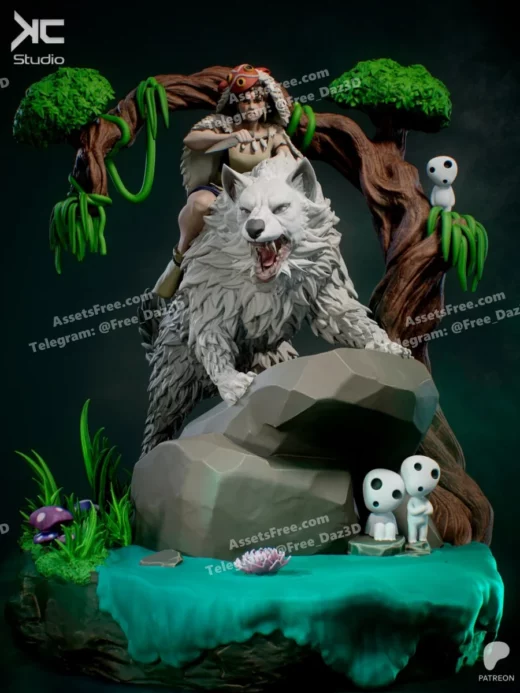 princess mononoke - 3D model for printing | AssetsFree.com
