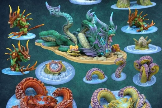 print your monsters – vol01-ocean pack - 3D model for printing | AssetsFree.com