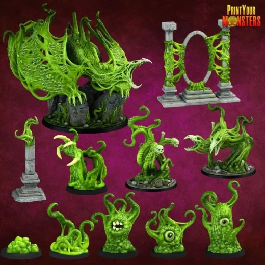 print your monsters – vol04 ooze pack - 3D model for printing | AssetsFree.com