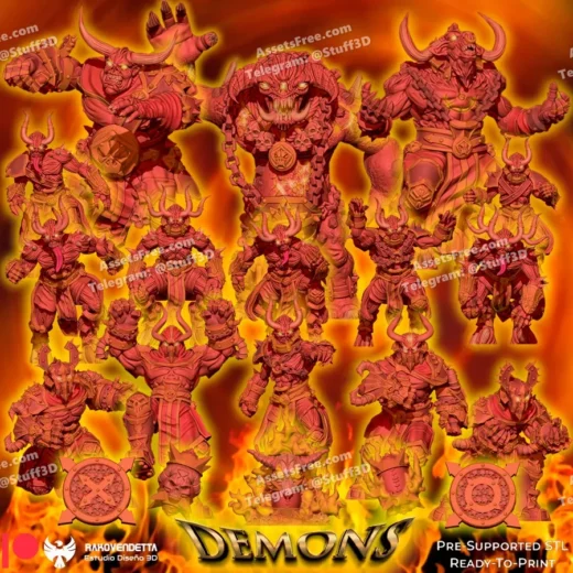 rakovendetta – demons - 3D model for printing | AssetsFree.com