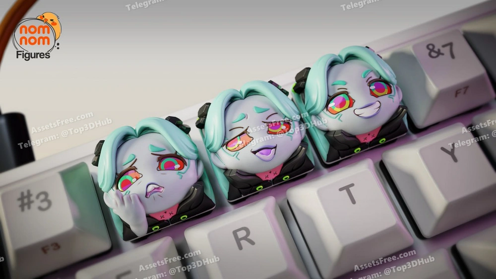 rebecca – cyberpunk – STL 3D Print Model | AssetsFree.com rebecca – cyberpunk - 3D model for printing | AssetsFree.com