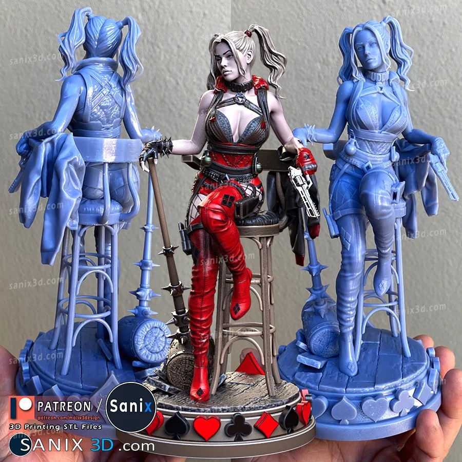 sanix – harley quinn – STL 3D Print Model | AssetsFree.com sanix – harley quinn - 3D model for printing | AssetsFree.com