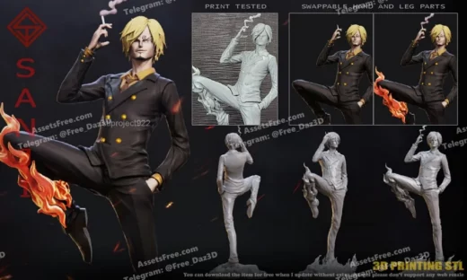 sanji - 3D model for printing | AssetsFree.com
