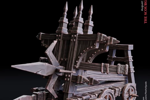 scenery – giant ballista - 3D model for printing | AssetsFree.com