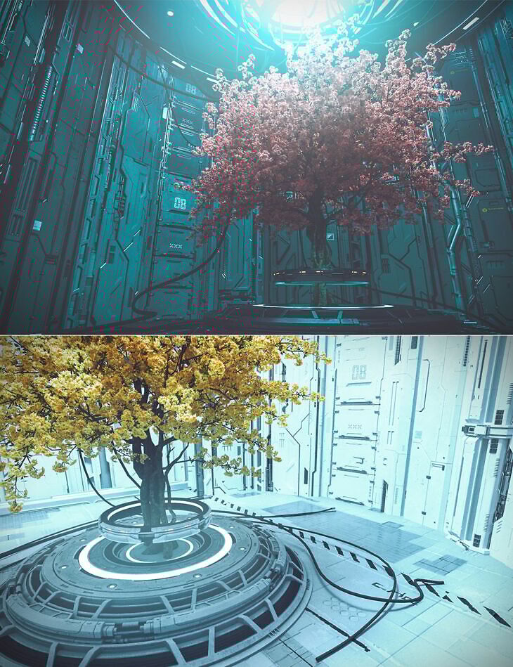 scifi tree hall - 3D model for printing | AssetsFree.com