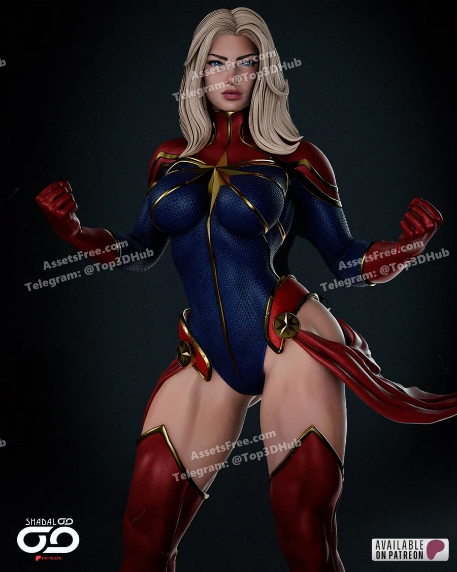 shadaloo studios-captain_marvel_nsfw - 3D model for printing | AssetsFree.com