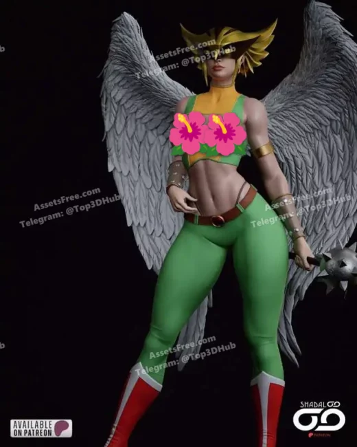 shadaloo studios-hawkgirl nsfw - 3D model for printing | AssetsFree.com