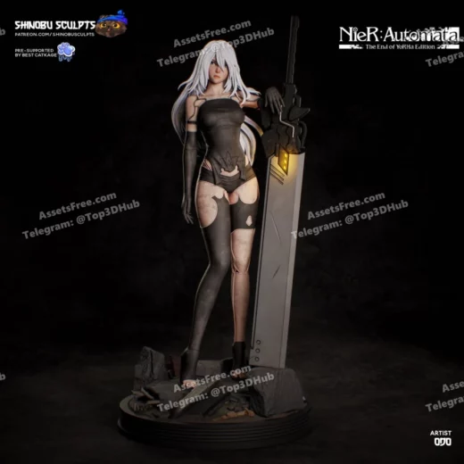 shinobu sculpts – nier – a2 - 3D model for printing | AssetsFree.com