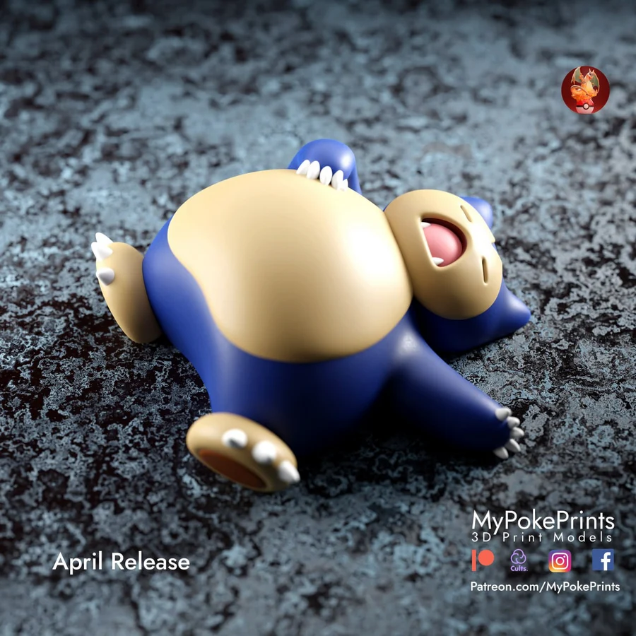 snorlax _ - 3D model for printing | AssetsFree.com