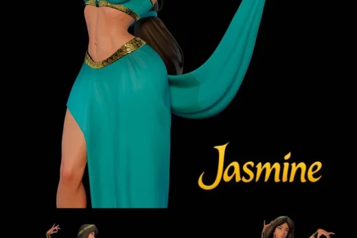 stl jasmine aladdin - 3D model for printing | AssetsFree.com