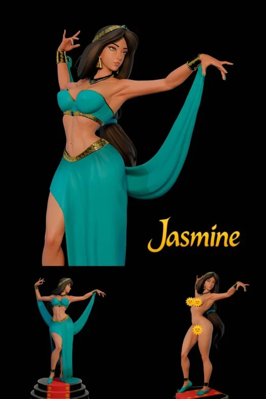 stl jasmine aladdin - 3D model for printing | AssetsFree.com