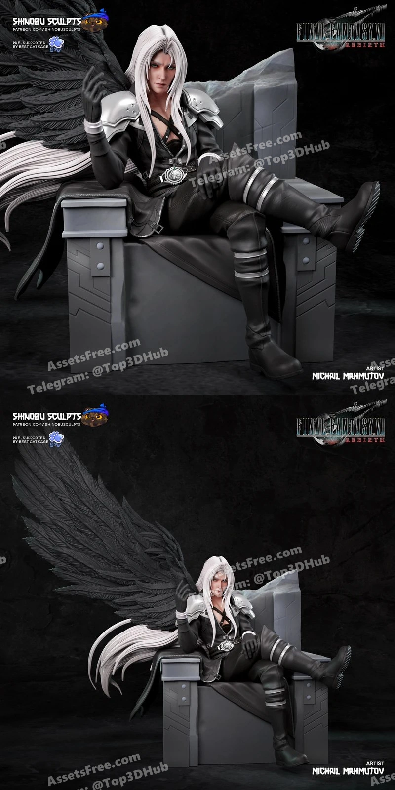 stl sephiroth final fantasy - 3D model for printing | AssetsFree.com