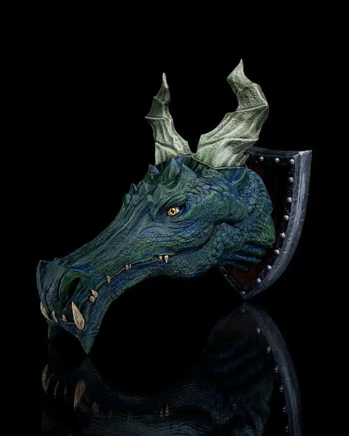 stlflix – wall mount – false dragon trophy - 3D model for printing | AssetsFree.com