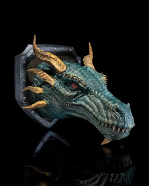 stlflix – wall mount – western dragon trophy - 3D model for printing | AssetsFree.com