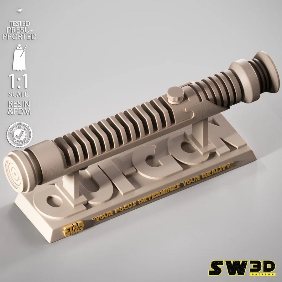 sw3d – qui-gon jinn lightsaber - 3D model for printing | AssetsFree.com