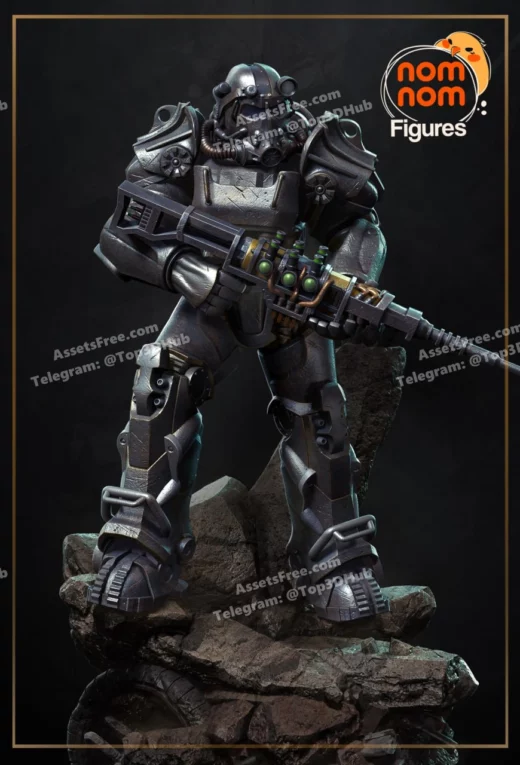 t-60 power armor – fall out 4 - 3D model for printing | AssetsFree.com