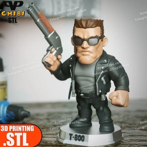 t800 terminator - 3D model for printing | AssetsFree.com