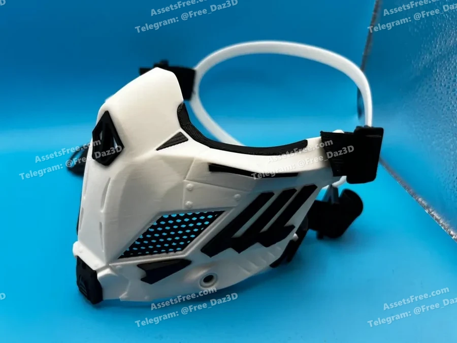 tactical+airsoft+cyberpunk+cosplay+mask - 3D model for printing | AssetsFree.com