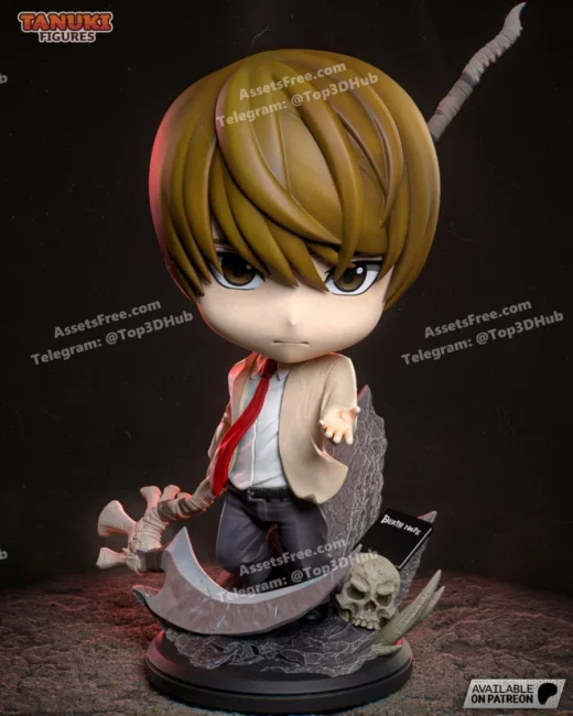 tanuki figures – light yagami chibi - 3D model for printing | AssetsFree.com