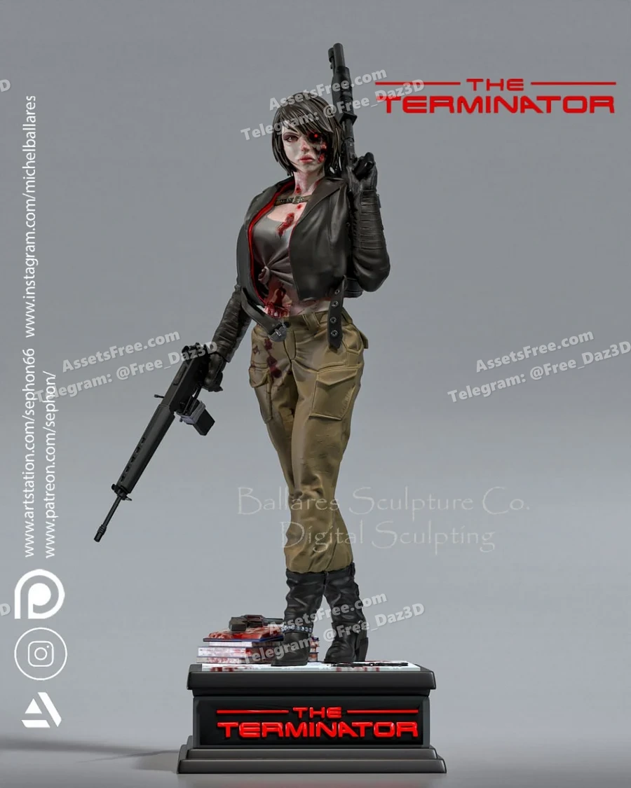 the terminator female by creative geek mb_ - 3D model for printing | AssetsFree.com