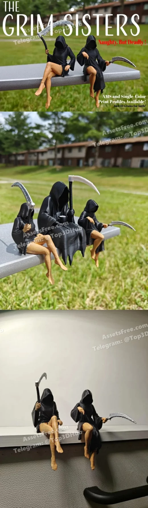 the+grim+sisters+-+naughty+but+deadly - 3D model for printing | AssetsFree.com