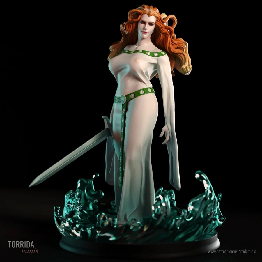 torrida minis lady of the lake - 3D model for printing | AssetsFree.com