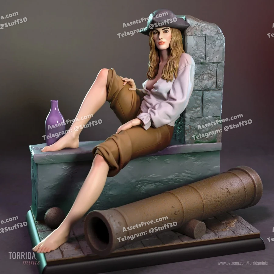 torrida minis – pirates of the caribbean – elizabeth swann - 3D model for printing | AssetsFree.com