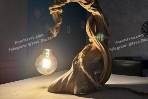 tree fantasy lamp - 3D model for printing | AssetsFree.com