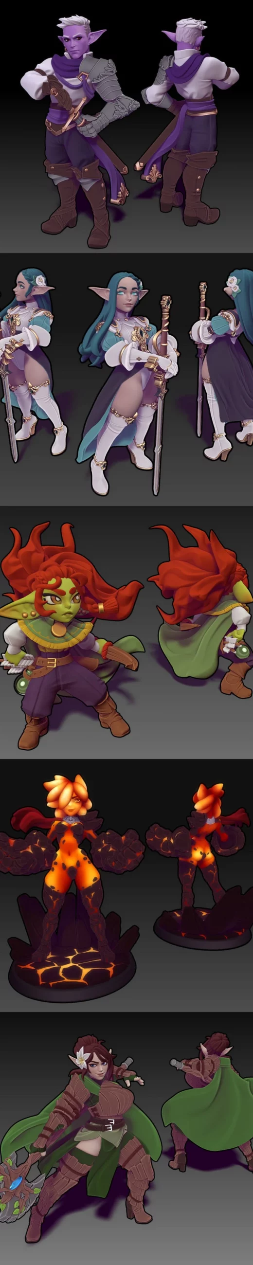 twin goddess miniatures – april 2025 - 3D model for printing | AssetsFree.com