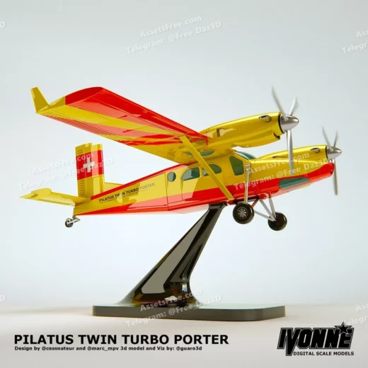 twin porter aircraft concept - 3D model for printing | AssetsFree.com