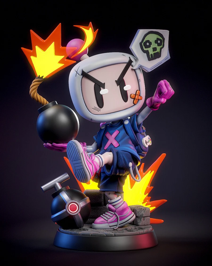 urban bomberman – STL 3D Print Model | AssetsFree.com urban bomberman - 3D model for printing | AssetsFree.com