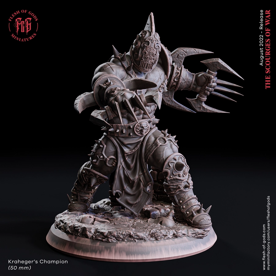 villain – krahegers champion 50 mm - 3D model for printing | AssetsFree.com