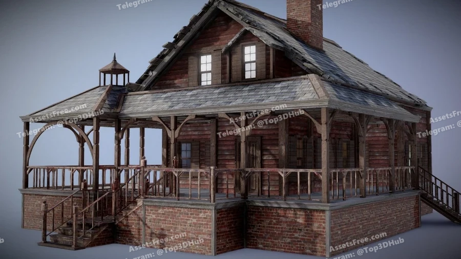 western-farm-house - 3D model for printing | AssetsFree.com