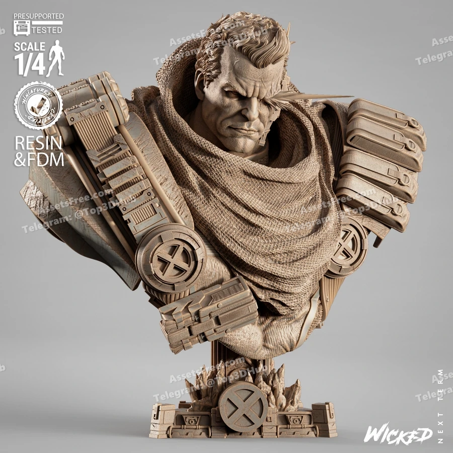 wicked – cable 2025 portrait bust - 3D model for printing | AssetsFree.com