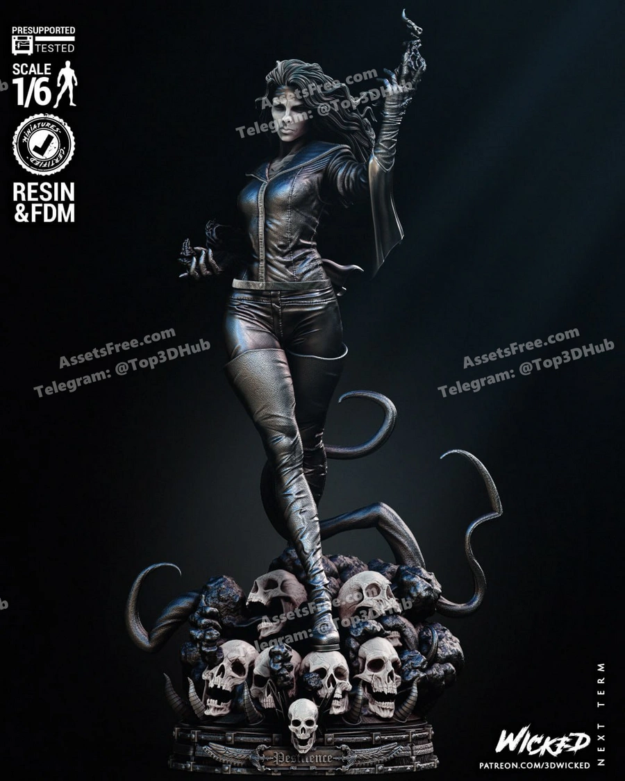 wicked – pestilence sculpture - 3D model for printing | AssetsFree.com