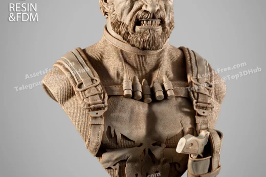 wicked – punisher portrait bust - 3D model for printing | AssetsFree.com