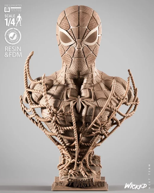 wicked – spiderman 2025 portrait bust - 3D model for printing | AssetsFree.com