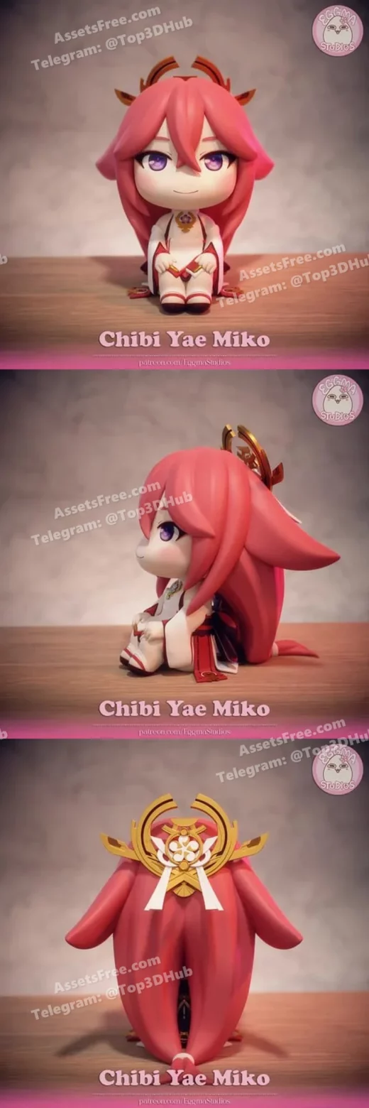 yae miko lookup stls - 3D model for printing | AssetsFree.com