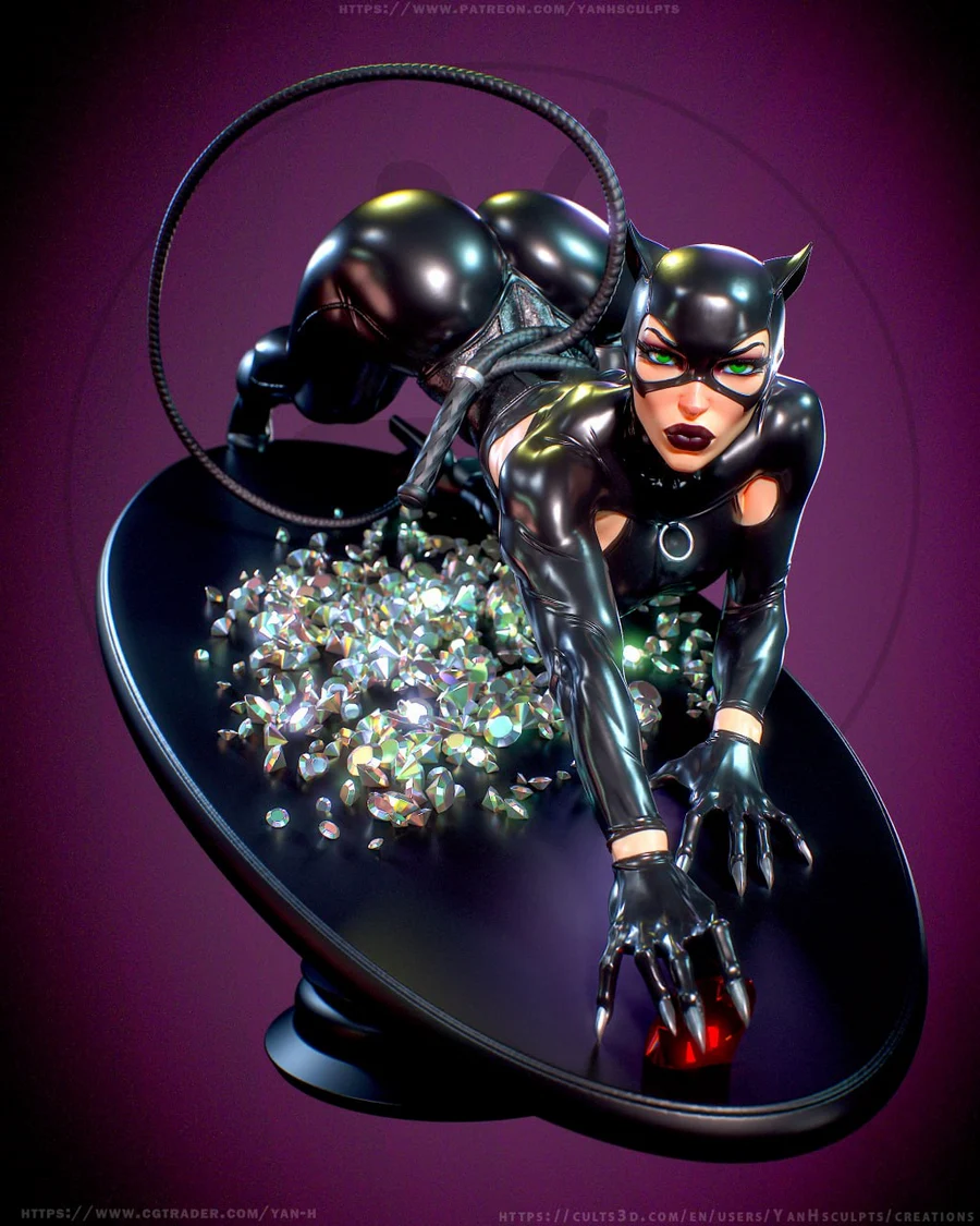 yan-h – dc – catwoman - 3D model for printing | AssetsFree.com